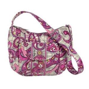 Vera Bradley Quilted Pink Paisley Crossbody Bag Purse
